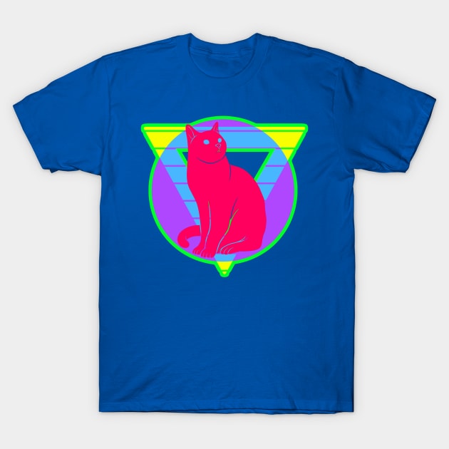 Retro style design with Cat T-Shirt by AlondraHanley